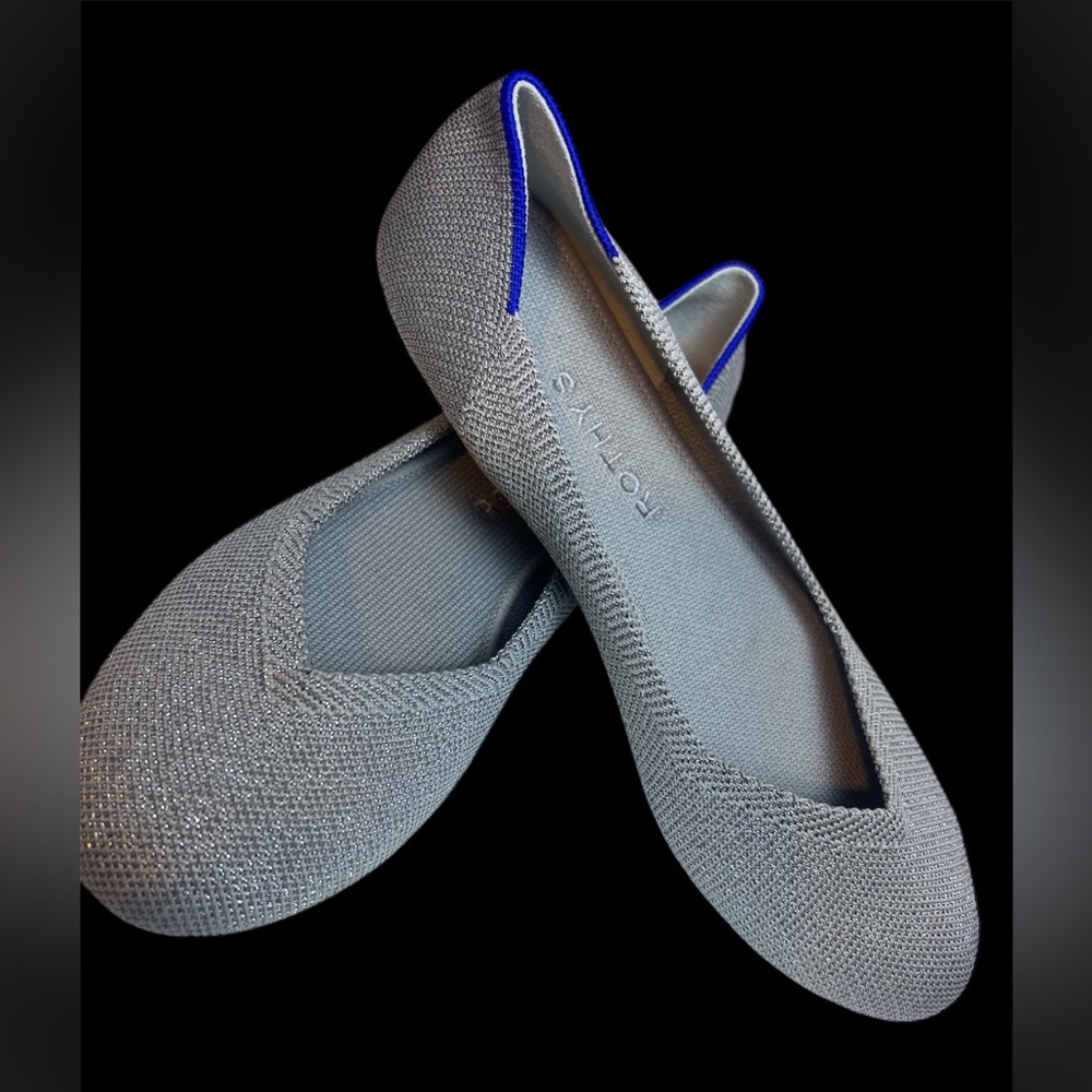 ROTHY’S The Flat Womens Size 8 Gray Round Toe Shoes Ballet Style